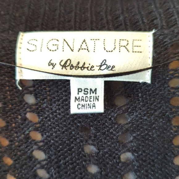 Black Crochet Short Sweater - Picture 2 of 3